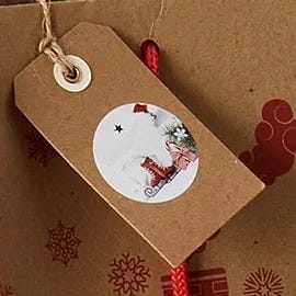 Kerst cadeaulabels