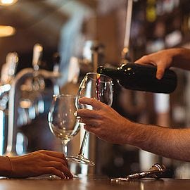 Service du vin au verre