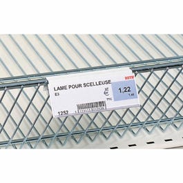 Etikethouder plastic TBV draadmand wit 100x40mm Etikethouder plastic TBV draadmand wit 100x40mm