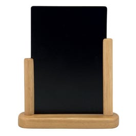 Krijtbord zwart op houten sokkel A5 Krijtbord zwart op houten sokkel A5