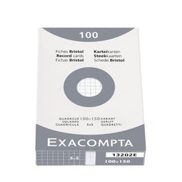 Steekkaarten Exacompta wit geruit 5x5 100x150cm - per 100 Steekkaarten Exacompta wit geruit 5x5 100x150cm - per 100