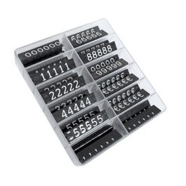Prijsblokjes zwart wit 1cm Prijsblokjes zwart wit 1cm