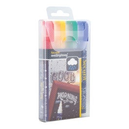 Krijtmarker waterbestendig rood, blauw, groen, geel beitelpunt 2-6 mm - per 4 Krijtmarker waterbestendig rood, blauw, groen, geel beitelpunt 2-6 mm - per 4