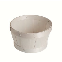 Mand rond hout wit Ø15x8.5cm - per 10 Mand rond hout wit Ø15x8.5cm - per 10