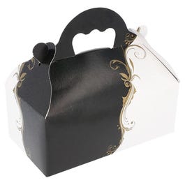 Gebaksdoos karton met handvat Baroque 10x18x7cm - per 50 Gebaksdoos karton met handvat Baroque 10x18x7cm - per 50