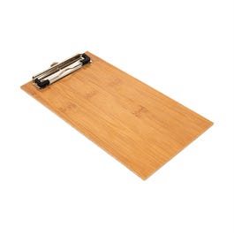 Klembord menu bamboe kleur metaal klem 13x24,5x0,4cm Klembord menu bamboe kleur metaal klem 13x24,5x0,4cm