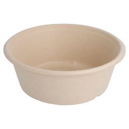 Kom suikerriet naturel 600cc Ø15,5x5,5cm - per 50 Kom suikerriet naturel 600cc Ø15,5x5,5cm - per 50