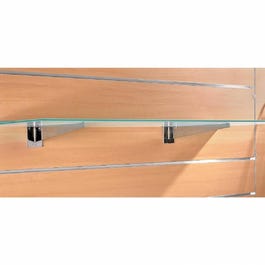 Plankdrager voor lamellenwand chroom 30cm Plankdrager voor lamellenwand chroom 30cm