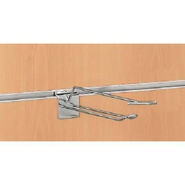 Haak dubbel + T etikethouder chroom 10cm - per 20 Haak dubbel + T etikethouder chroom 10cm - per 20
