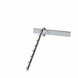 Presentatiestang schuin 8 noppen voor ovale buis 35cm Presentatiestang schuin 8 noppen voor ovale buis 35cm