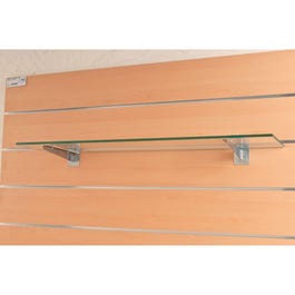 Plankdrager voor lamellenwand chroom 20cm - per 2 Plankdrager voor lamellenwand chroom 20cm - per 2