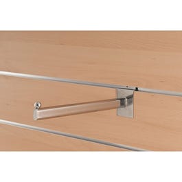 Presentatiestang recht chroom ovaal TBV lamellenwand 30cm Presentatiestang recht chroom ovaal TBV lamellenwand 30cm