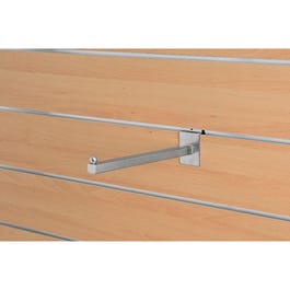 Presentatiestang recht chroom vierhoekig TBV lamellenwand 30cm Presentatiestang recht chroom vierhoekig TBV lamellenwand 30cm