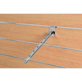 Presentatiestang schuin chroom vierhoekig TBV lamellenwand 36cm Presentatiestang schuin chroom vierhoekig TBV lamellenwand 36cm