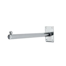 Arm recht chroom muurbevestiging 30cm Arm recht chroom muurbevestiging 30cm