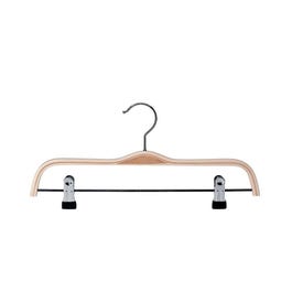 Broekhanger hout Deluxe met knijpers naturel 37cm - per 6 Broekhanger hout Deluxe met knijpers naturel 37cm - per 6