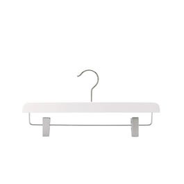Broekhanger hout met knijpers wit 35cm - per 6 Broekhanger hout met knijpers wit 35cm - per 6