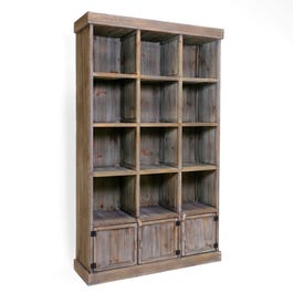 Buffetkast Héritage 12 vakken en 3 deurtjes oud grenen 119x39x200cm Buffetkast Héritage 12 vakken en 3 deurtjes oud grenen 119x39x200cm