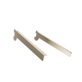 Plankdrager geborsteld nikkel voor muurstrip 34cm - per 2 Plankdrager geborsteld nikkel voor muurstrip 34cm - per 2