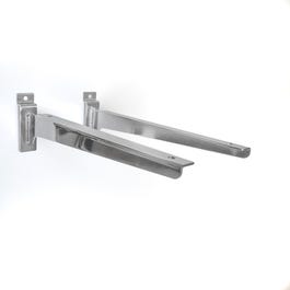 Plankdrager voor lamellenwand chroom 28cm - per 2 Plankdrager voor lamellenwand chroom 28cm - per 2