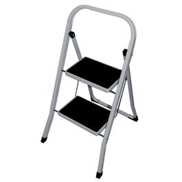 Trapladder met 2 treden staal epoxy wit 46x50x111cm Trapladder met 2 treden staal epoxy wit 46x50x111cm