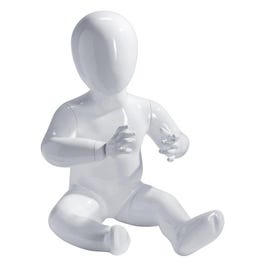 Etalagefiguur baby zittend wit Etalagefiguur baby zittend wit