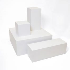 Podium hout wit mat 94x94x40cm + 90x30x30cm + 60x30x30cm + 30x30x30cm - per 4 Podium hout wit mat 94x94x40cm + 90x30x30cm + 60x30x30cm + 30x30x30cm - per 4