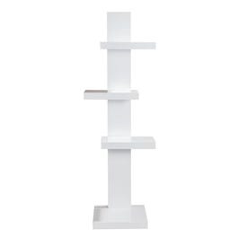 Presentatierek 4 niveaus wit mat 130x32x33cm Presentatierek 4 niveaus wit mat 130x32x33cm