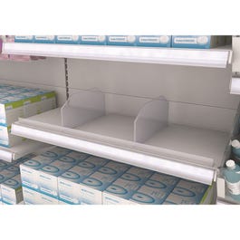 Schapverdeler plastic transparant 60x285mm Schapverdeler plastic transparant 60x285mm