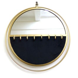 Spiegel sieraden display zwart en gouden basis 32.5x3.5x34.5cm Spiegel sieraden display zwart en gouden basis 32.5x3.5x34.5cm