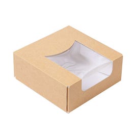 Cateringdoos The Pack golfkarton naturel 10x10x4cm - per 50 Cateringdoos The Pack golfkarton naturel 10x10x4cm - per 50