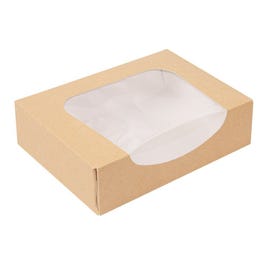 Cateringdoos kraft The Pack carton gegolfd 17,5x12x4,5cm - per 50 Cateringdoos kraft The Pack carton gegolfd 17,5x12x4,5cm - per 50