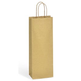Flestas 1 fles met gedraaide handvatten eco bruin 14x8x39cm - per 50 Flestas 1 fles met gedraaide handvatten eco bruin 14x8x39cm - per 50