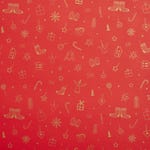 Cadeaupapier decoraties rood 70cm x 50m