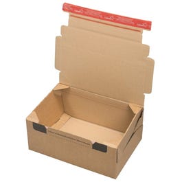Verzenddoos bruin met dubbel sluiting 33,6x24,2x14cm Verzenddoos bruin met dubbel sluiting 33,6x24,2x14cm