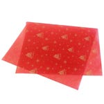Vloeipapier gouden dennen rood 50x75cm - per 100
