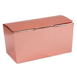 Bonbondoos tabsluiting 125g glanzend roze karton met gouden binnenkant - per 25 Bonbondoos tabsluiting 125g glanzend roze karton met gouden binnenkant - per 25