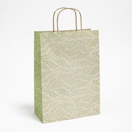 Krafttas met gedraaide handvatten groen "Toscane" 26x12x36cm - per 25 Krafttas met gedraaide handvatten groen "Toscane" 26x12x36cm - per 25