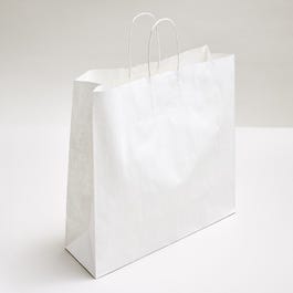 Krafttas met gedraaide handvatten wit 40x15x45cm - per 50 Krafttas met gedraaide handvatten wit 40x15x45cm - per 50