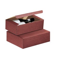Flesdoos 2 flessen verdeling 18x9.5x34cm - per 10 Flesdoos 2 flessen verdeling 18x9.5x34cm - per 10
