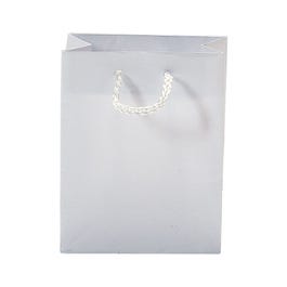 Luxe draagtas glans wit 11x6x14cm - per 12 Luxe draagtas glans wit 11x6x14cm - per 12