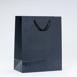 Luxe draagtas glans zwart 26x13x32cm - per 12 Luxe draagtas glans zwart 26x13x32cm - per 12