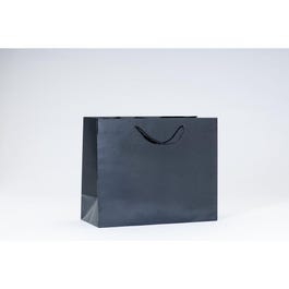 Luxe draagtas glans zwart 32x13x26cm - per 12 Luxe draagtas glans zwart 32x13x26cm - per 12