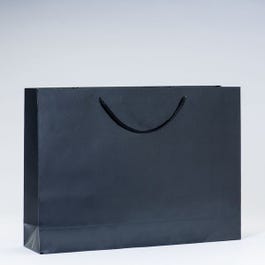 Luxe draagtas glans zwart 46x10x33cm - per 12 Luxe draagtas glans zwart 46x10x33cm - per 12
