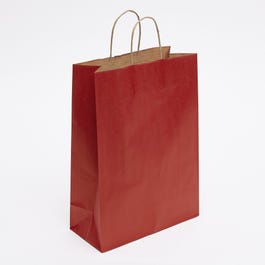 Krafttas met gedraaide handvatten rood 27x12x37cm - per 50 Krafttas met gedraaide handvatten rood 27x12x37cm - per 50