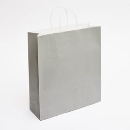 Krafttas met gedraaide handvatten grijs 36x12x41cm per 50 Krafttas met gedraaide handvatten grijs 36x12x41cm per 50