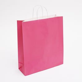 Krafttas met gedraaide handvatten fuchsia 36x12x41cm - per 50 Krafttas met gedraaide handvatten fuchsia 36x12x41cm - per 50