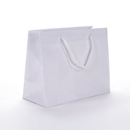 Luxe draagtas glans wit 23x18x10cm - per 12 Luxe draagtas glans wit 23x18x10cm - per 12
