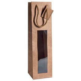 Flestas 1 magnum met koord handvatten bruin 12x11,4x44cm - per 10 Flestas 1 magnum met koord handvatten bruin 12x11,4x44cm - per 10
