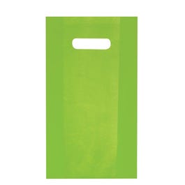 Plastic tas uitgesneden handvatten groen 25x38cm - per 100 Plastic tas uitgesneden handvatten groen 25x38cm - per 100